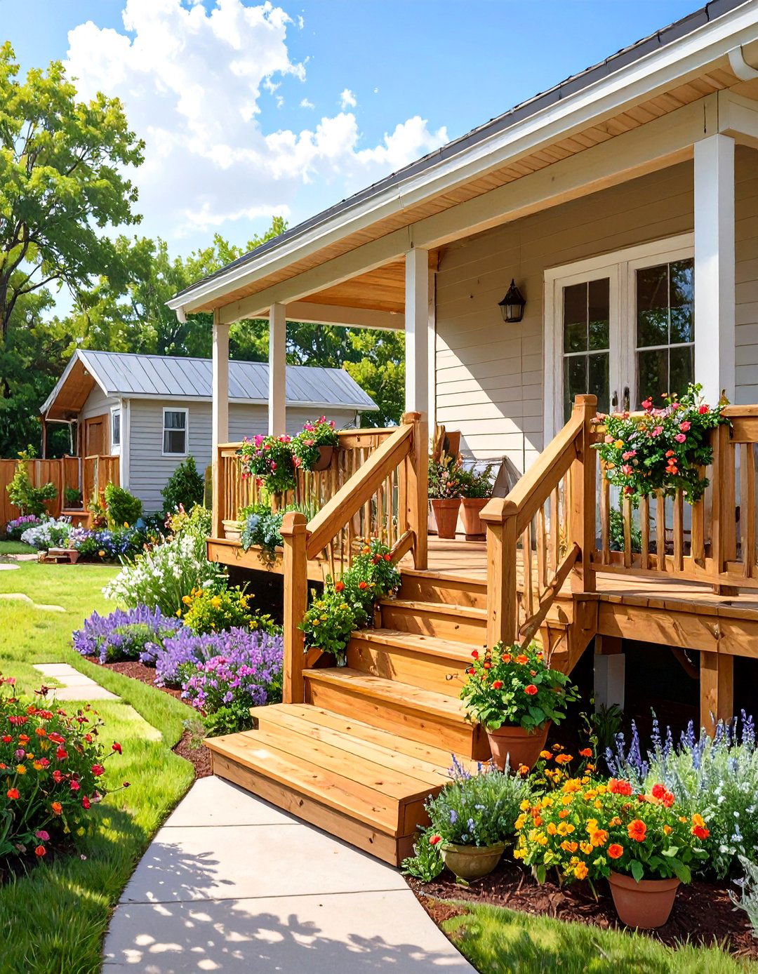Accessible Ramp And Porch Combo - 30 mobile home porch ideas
