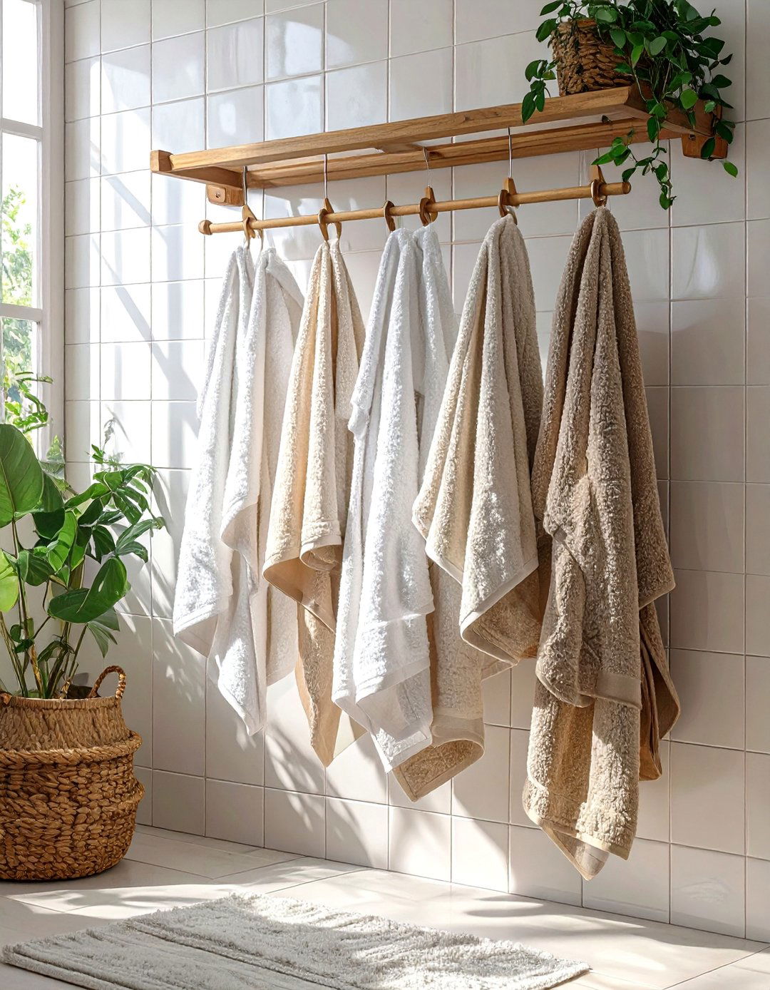 30 Bathroom Towel Hanging Ideas for Style and Utility