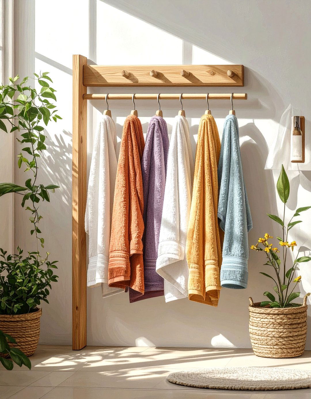 Accordion Style Towel Rack - 30 bathroom towel rack ideas