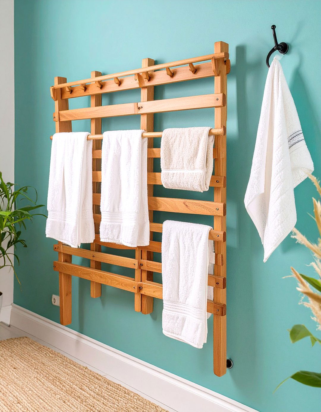 Accordion Style Towel Rack - 30 bathroom towel hooks ideas