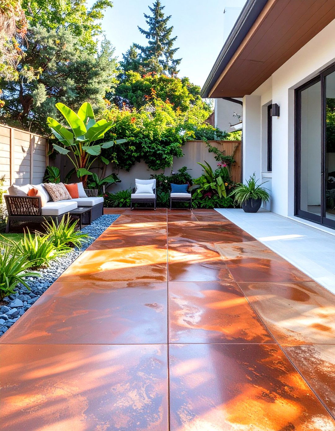 Acid Staining Your Concrete Patio - 30 simple concrete patio ideas on a budget