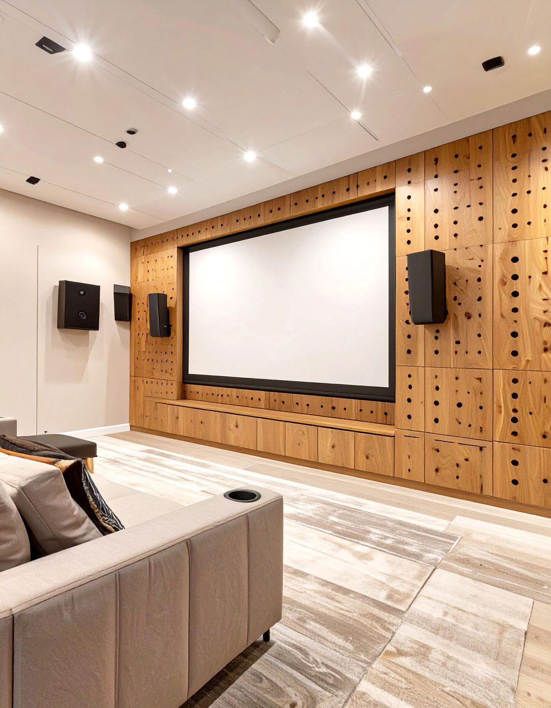 Acoustical Wood Panel Accent Wall - 30 wood accent wall ideas