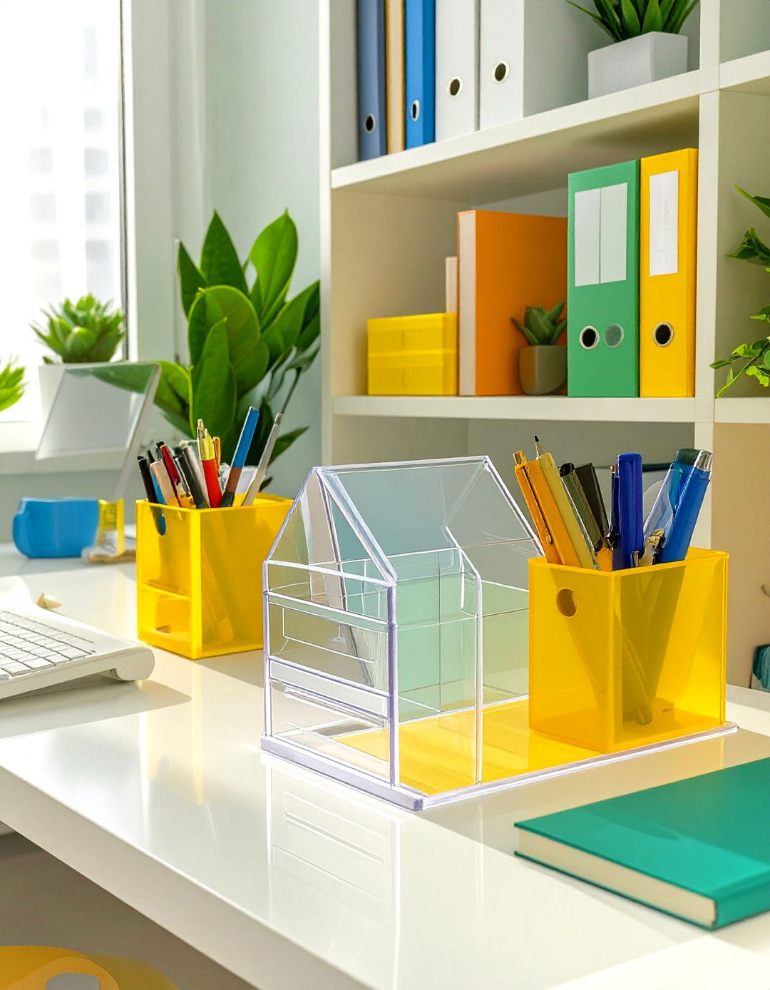 Acrylic Desk Organizers - 30 small office decor ideas
