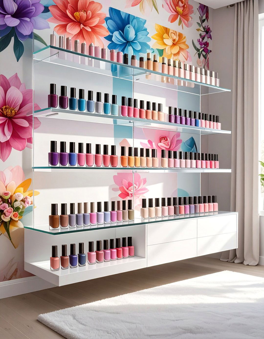 Acrylic Floating Bedroom Shelves - 30 bedroom shelf ideas