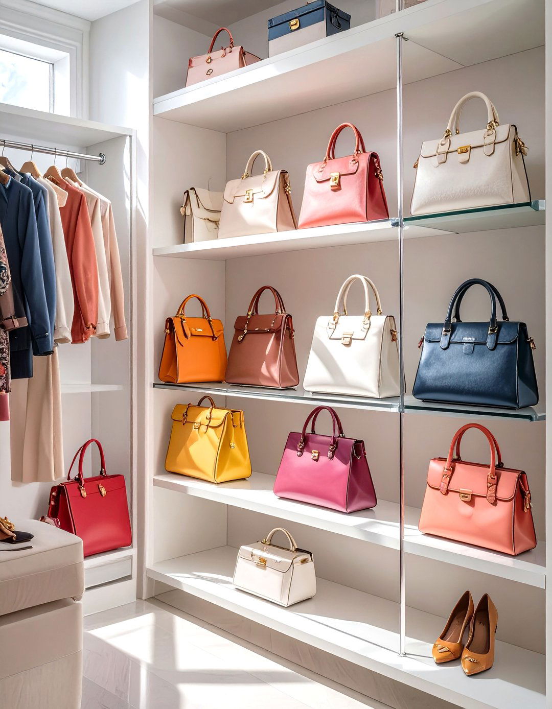 Acrylic Shelf Dividers for a Modern Look - 30 small closet shelving ideas