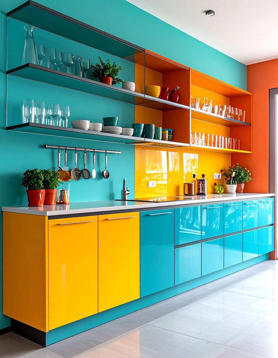 Acrylic and Lucite Kitchen Shelves - 30 kitchen shelving ideas