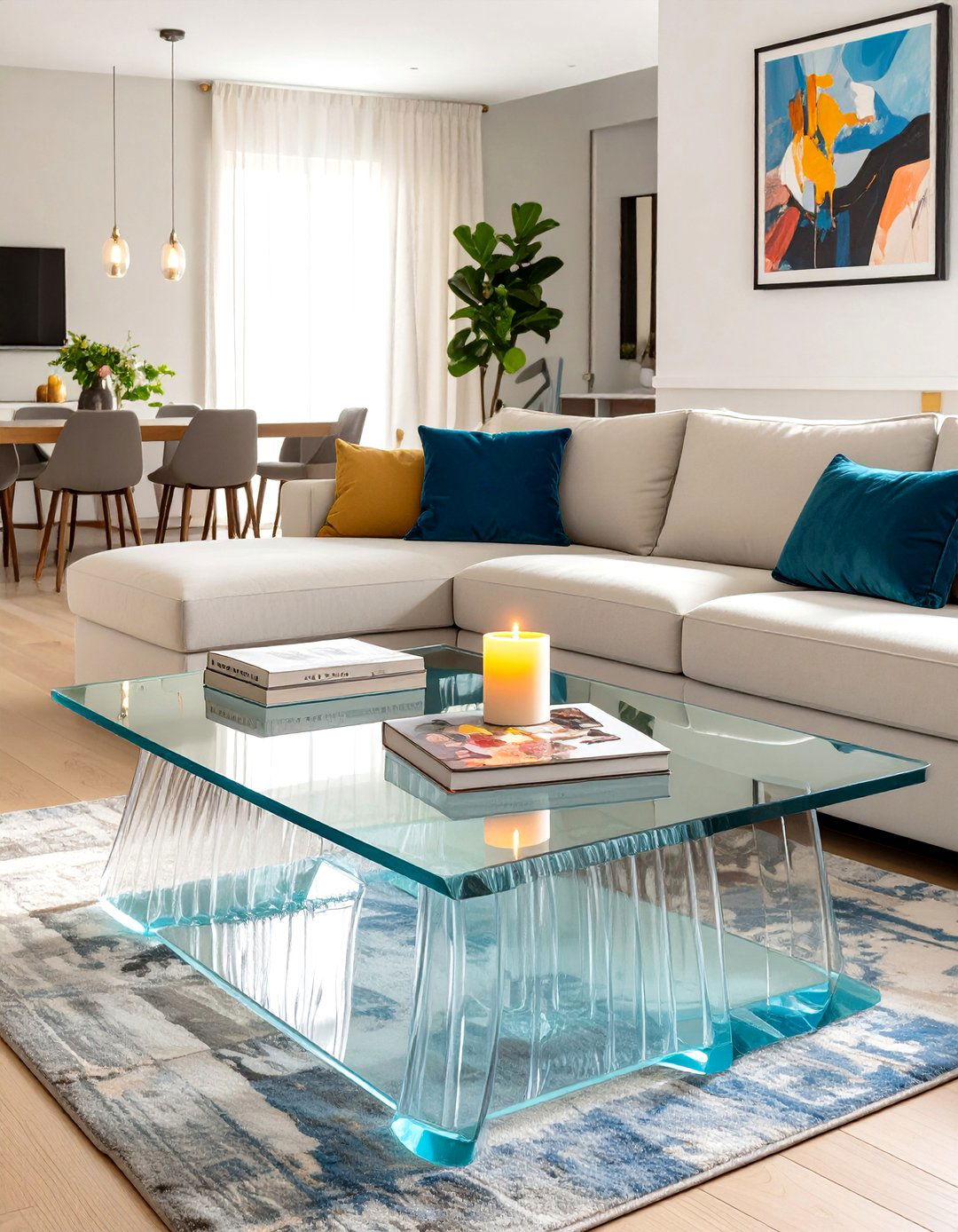 Acrylic or Glass Furniture - 30 small family room ideas