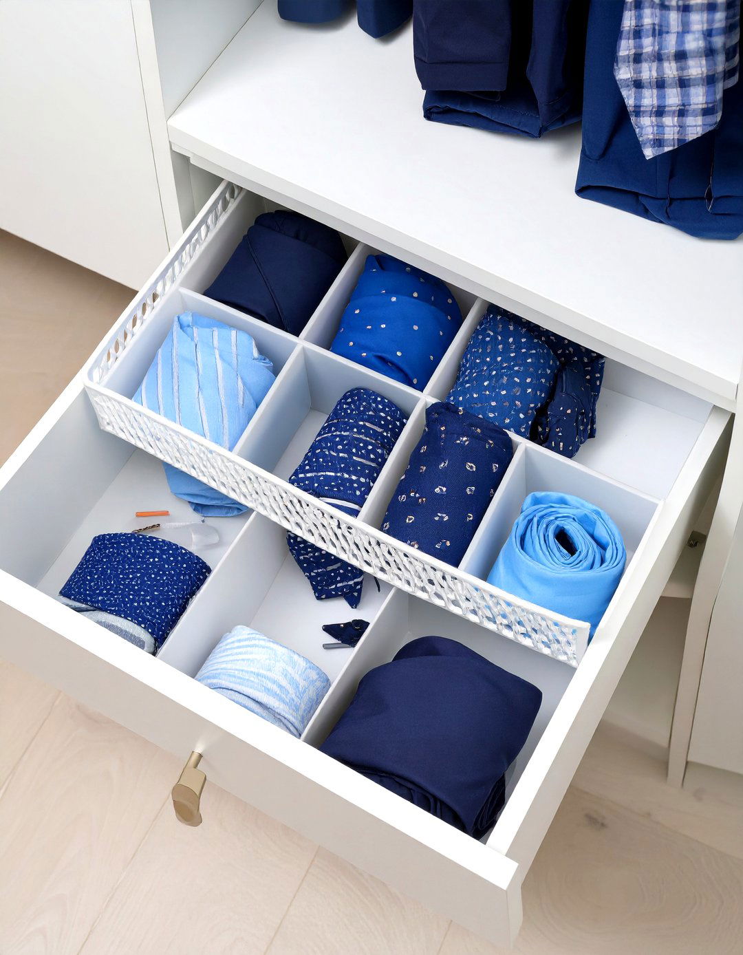 Add Drawer Inserts for Small Items - 30 small closet storage ideas
