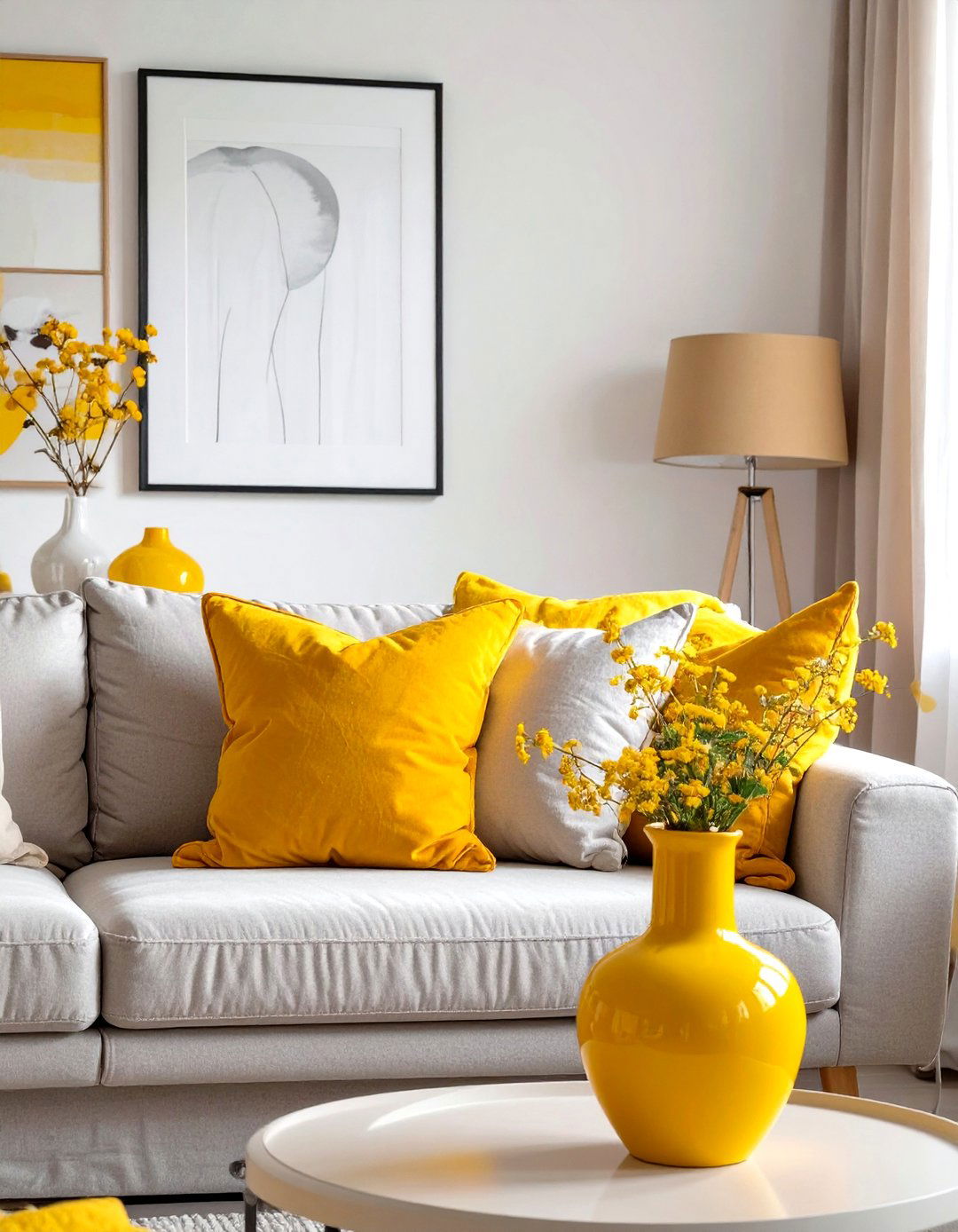 Add Strategic Pops of Color - 30 tiny living room ideas