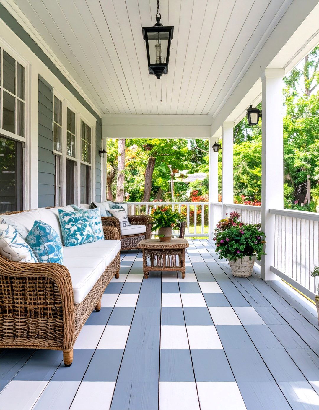 Add Style with a Painted Wood Floor - 30 screened in porch decorating ideas
