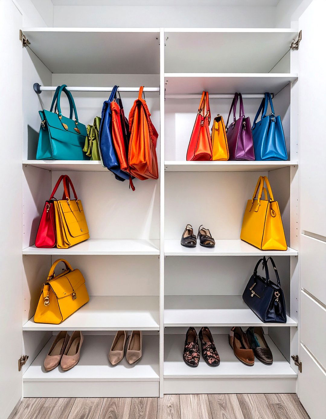 Add Tension Rods for Extra Storage - 30 small closet organizer ideas