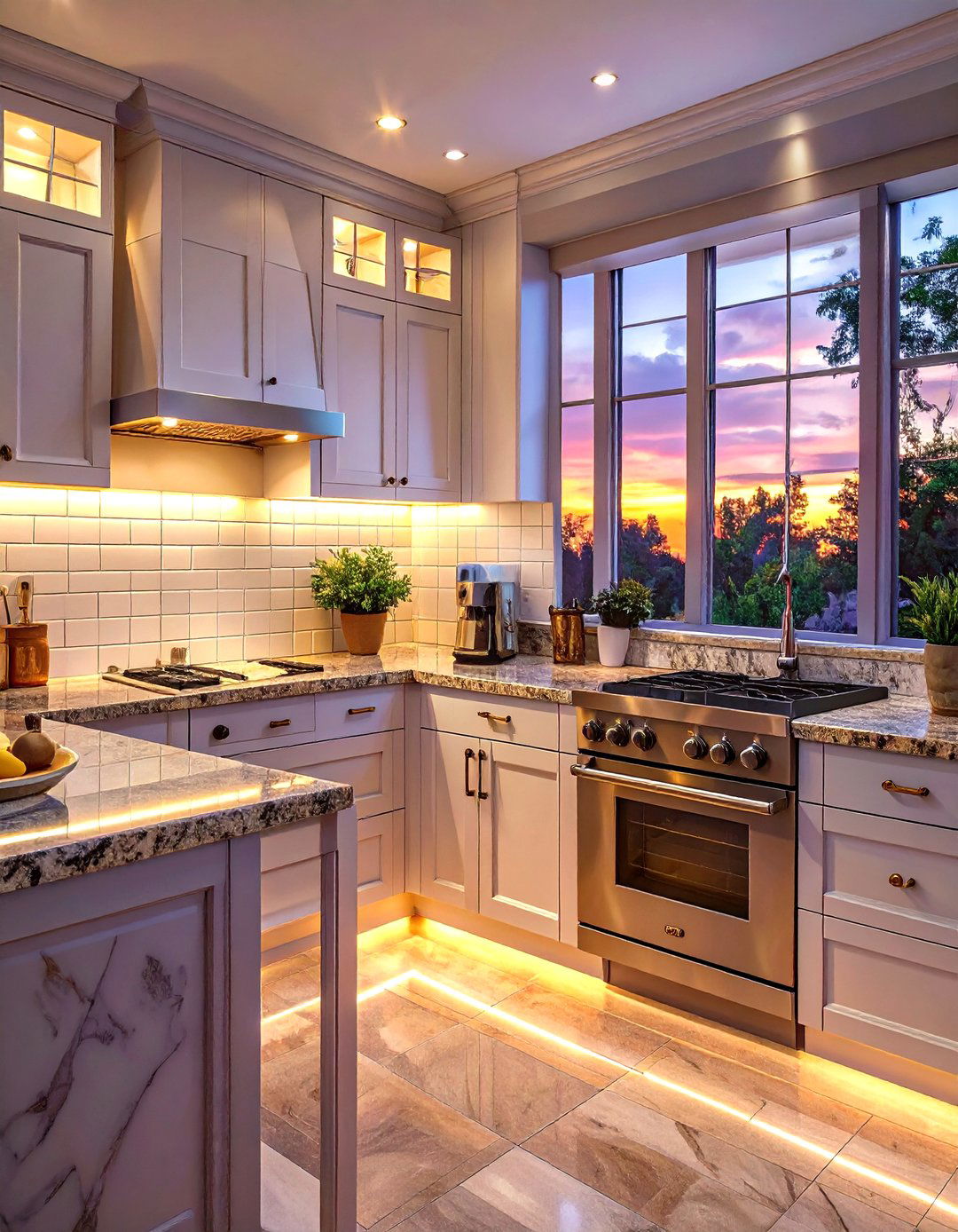 Add Under Cabinet LED Lighting - 30 very small kitchen ideas on a budget