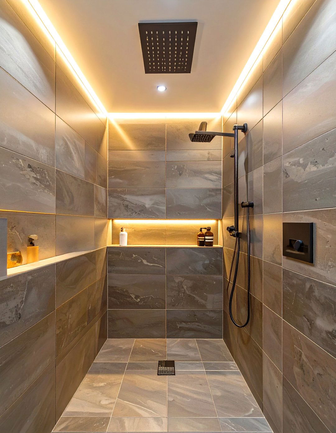Add Waterproof LED Lighting - 30 shower renovation ideas