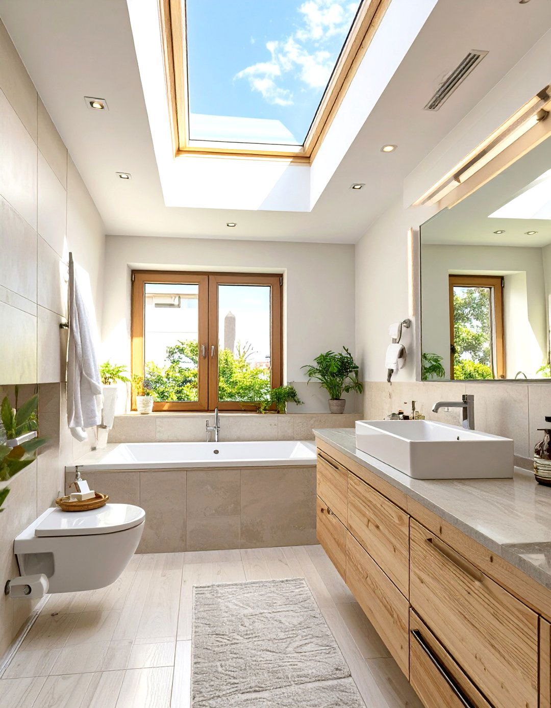 Add a Skylight for Natural Light - 30 small bathroom renovation ideas