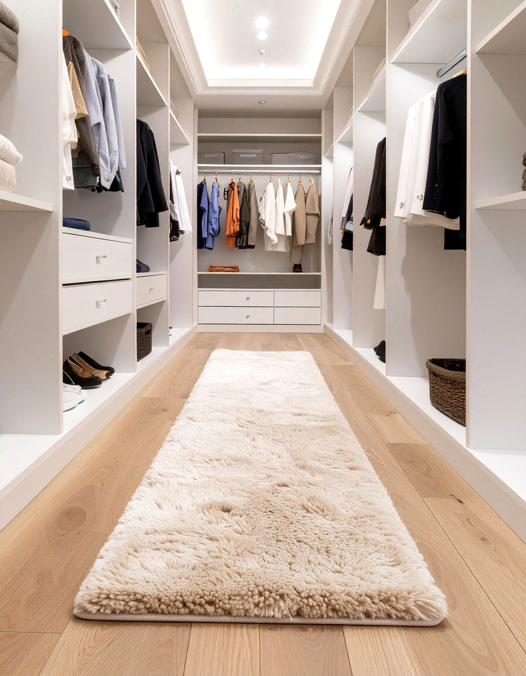 Add a Small Rug or Runner - 30 ways to organize your closet ideas