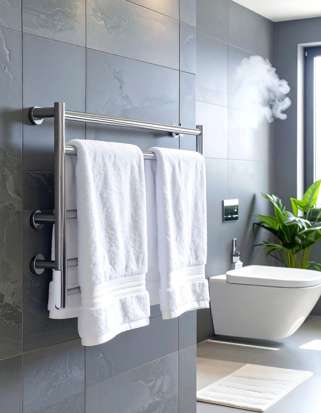 Add a Towel Warmer - 30 spa like bathroom ideas
