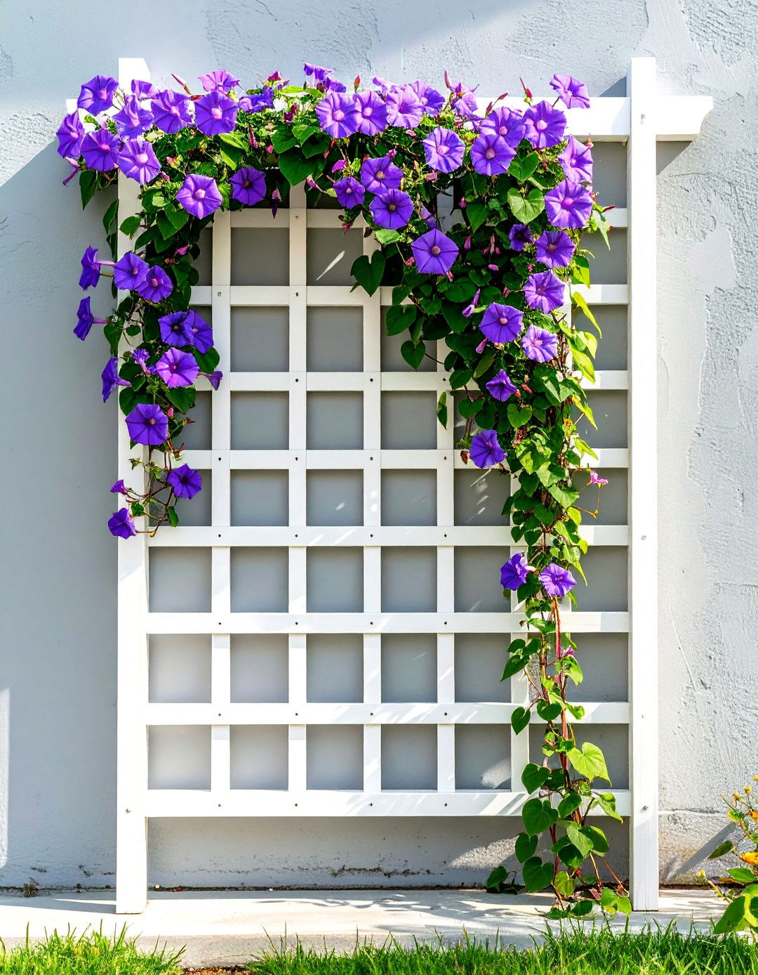 Add a Trellis with Climbing Flowers - 30 simple backyard landscaping ideas