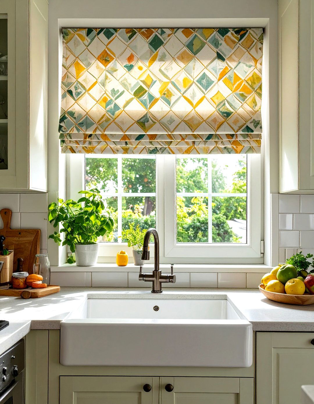 Add a Window Valance - 30 small kitchen decorating ideas