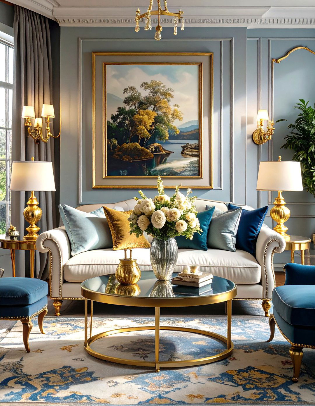 Adding Metallic Accents - 30 sitting room decor ideas