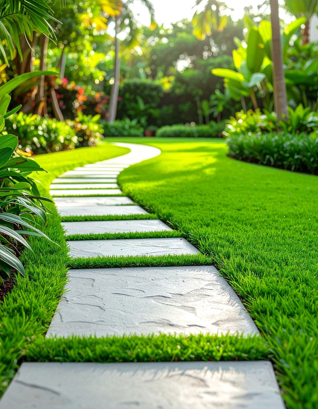 Adding Outdoor Seating with Rattan Furniture in a Tropical Garden - 30 tropical garden ideas