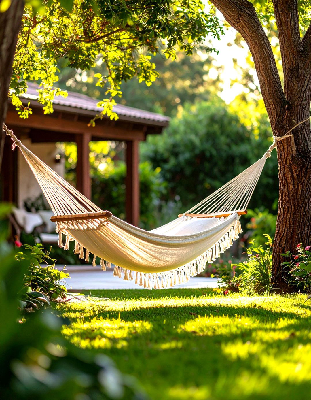 Adding a Hammock or Hanging Chair - 30 patio landscaping ideas
