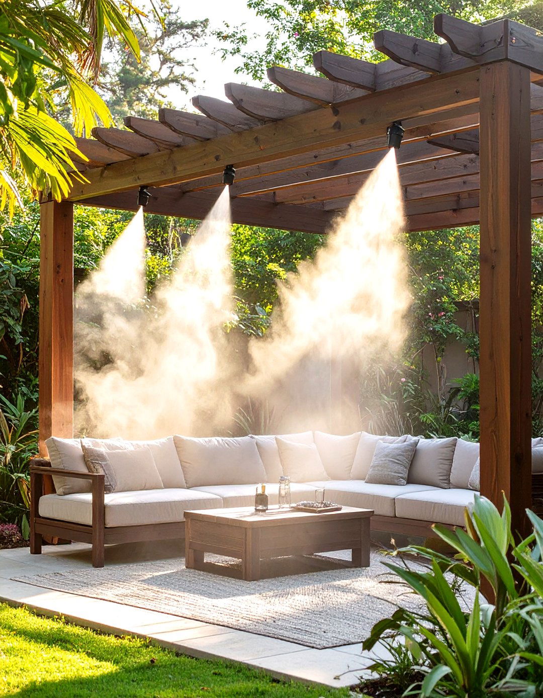 Adding a Mist System for a Cooling Effect - 30 tropical backyard ideas