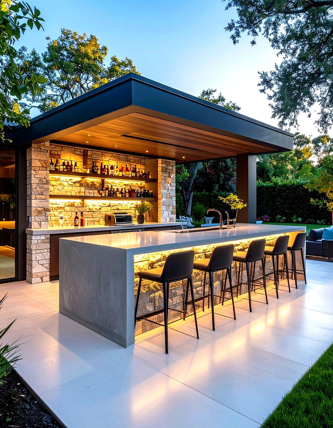 Adding a Patio Bar or Serving Station - 30 patio landscaping ideas