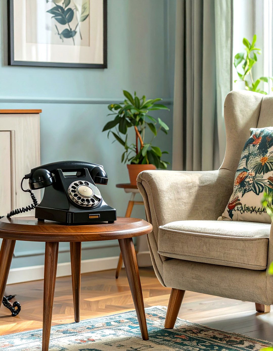 Adding a Rotary Telephone - 30 vintage interior design ideas