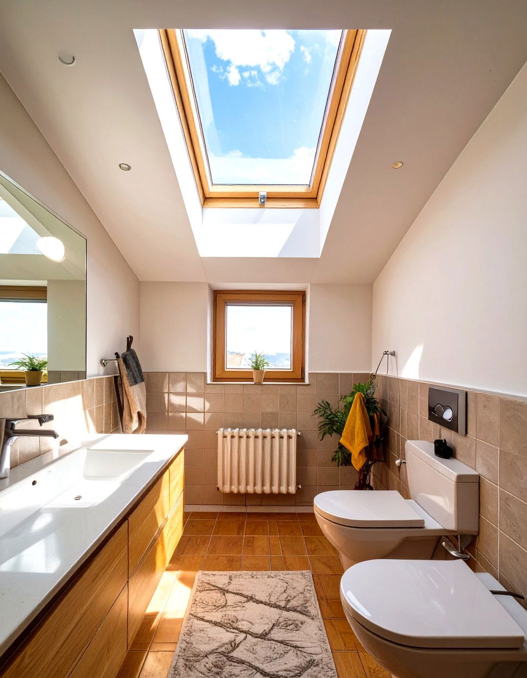 Adding a Small Skylight - 30 small bathroom makeover ideas