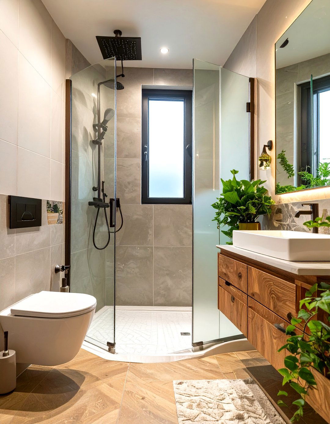 Adding a Window to the Shower - 30 small bathroom remodeling ideas