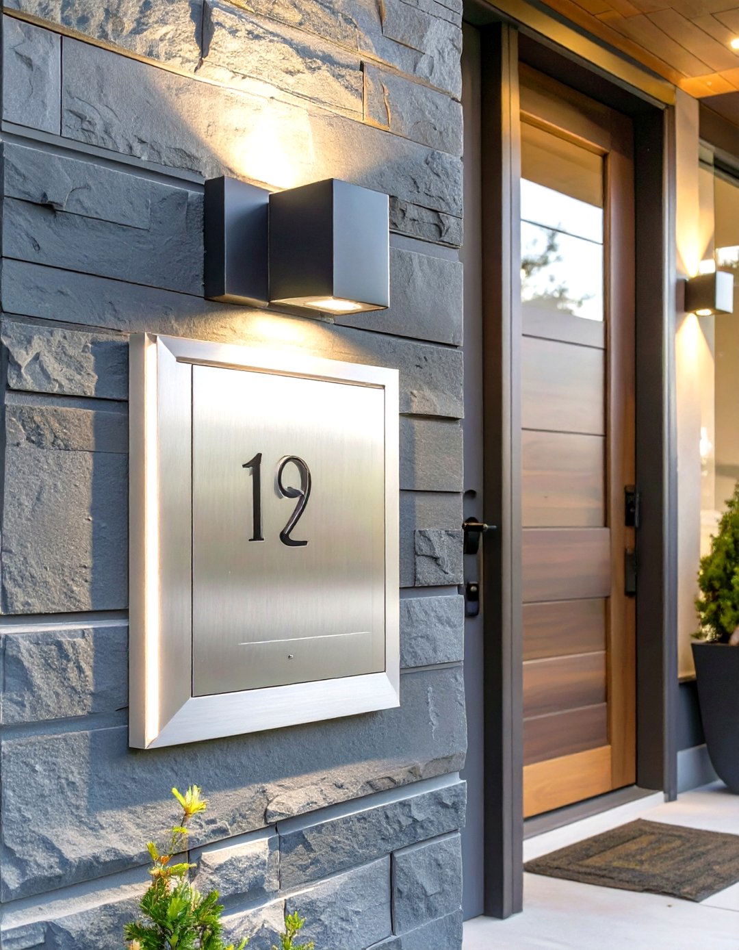 Address Number Plaque Lighting - 30 outdoor lighting ideas for front of house