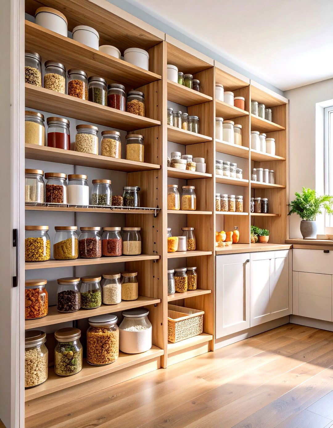 Adjustable Door Mounted Racks - 30 kitchen cabinet storage ideas