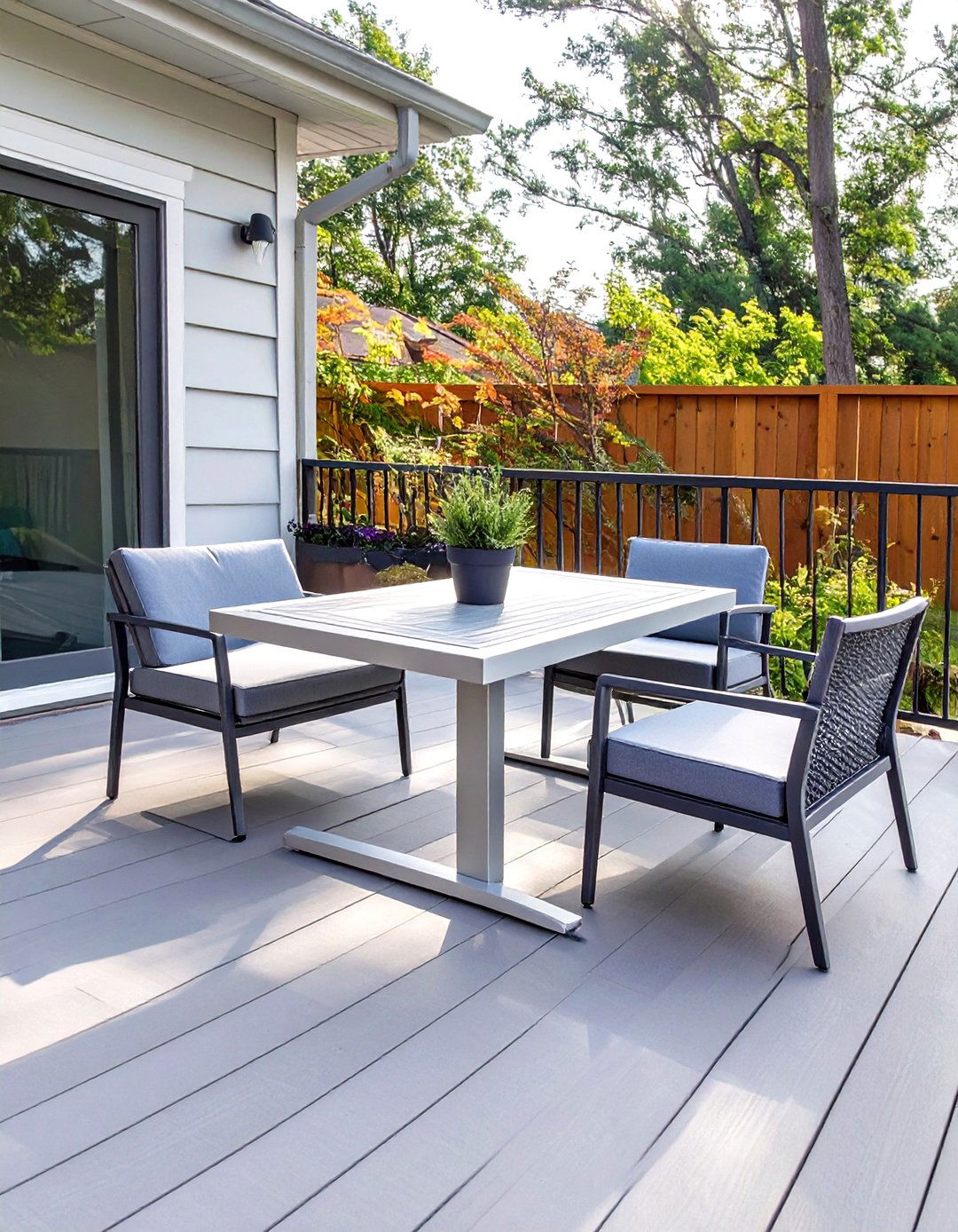 Adjustable Height Outdoor Table - 30 small deck furniture ideas