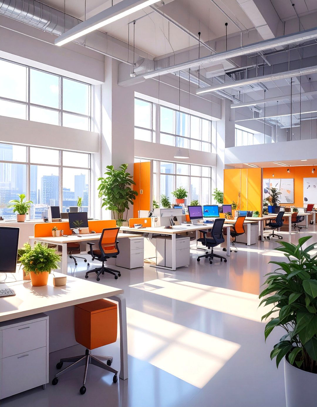 Agile and Flexible Hot Desking - 30 modern office interior design ideas