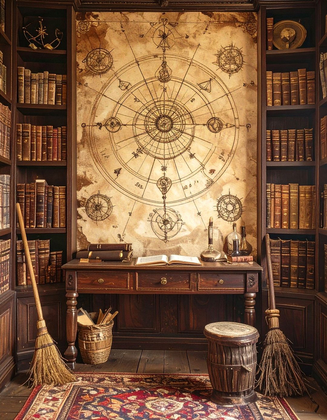 Alchemists Study Broom Wallpaper - 30 broom wallpaper ideas