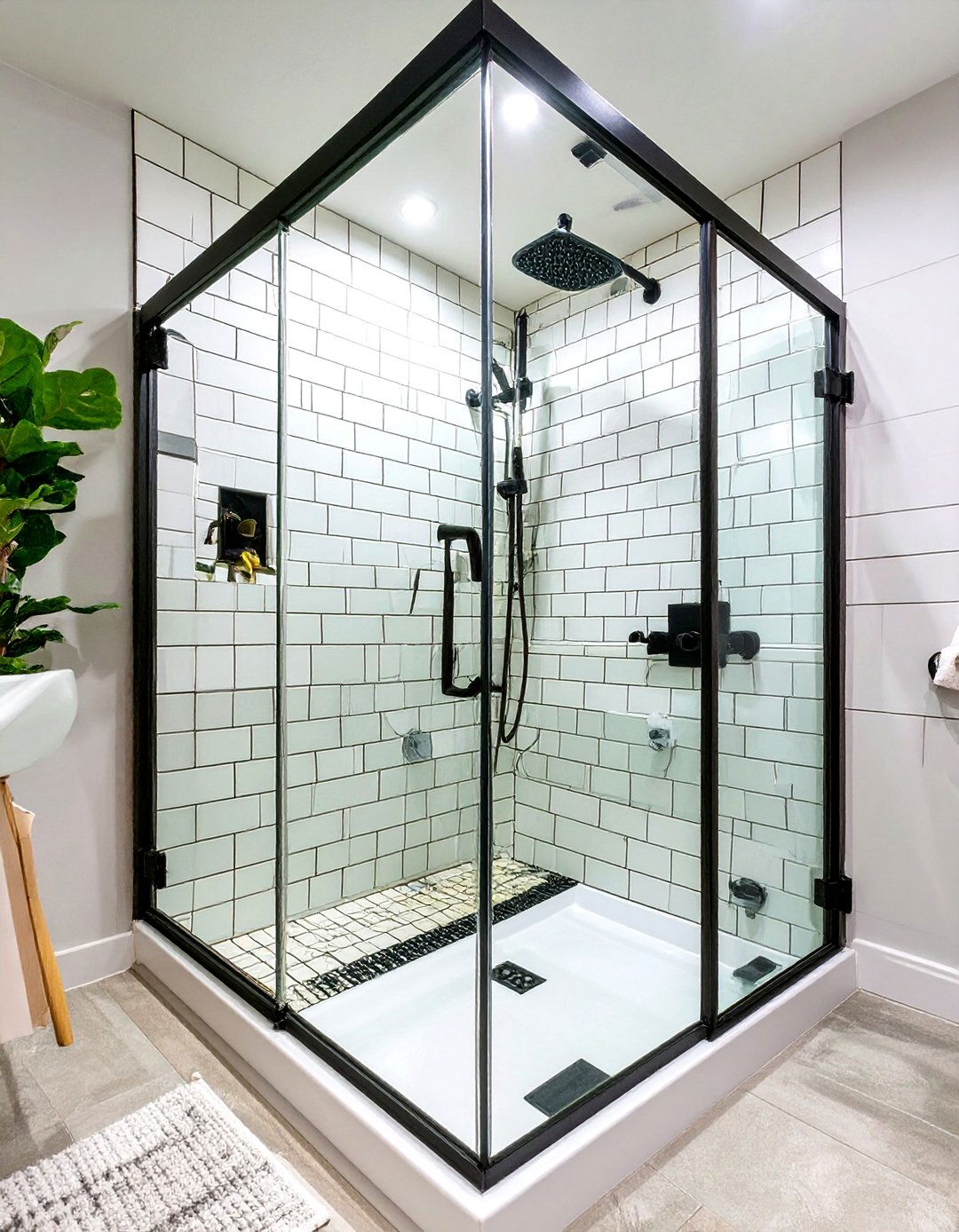 Alcove Shower with a Sliding Glass Door - 30 tub to shower conversion ideas