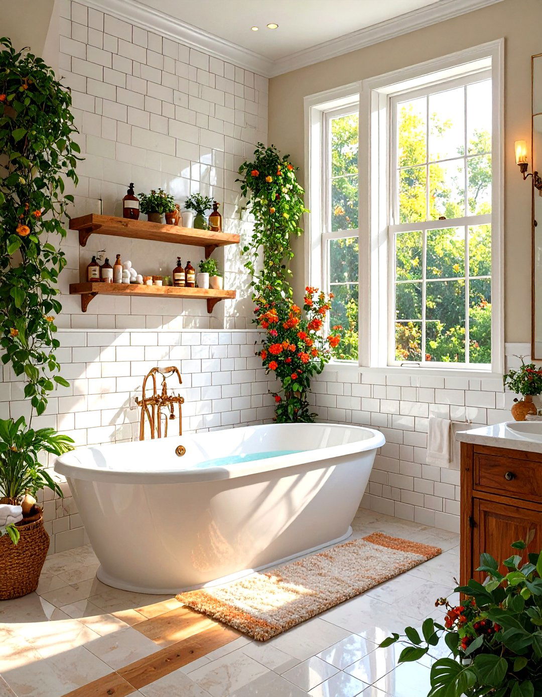 Alcove Tub Within a Tiled Shower Niche - 30 tub in shower design ideas