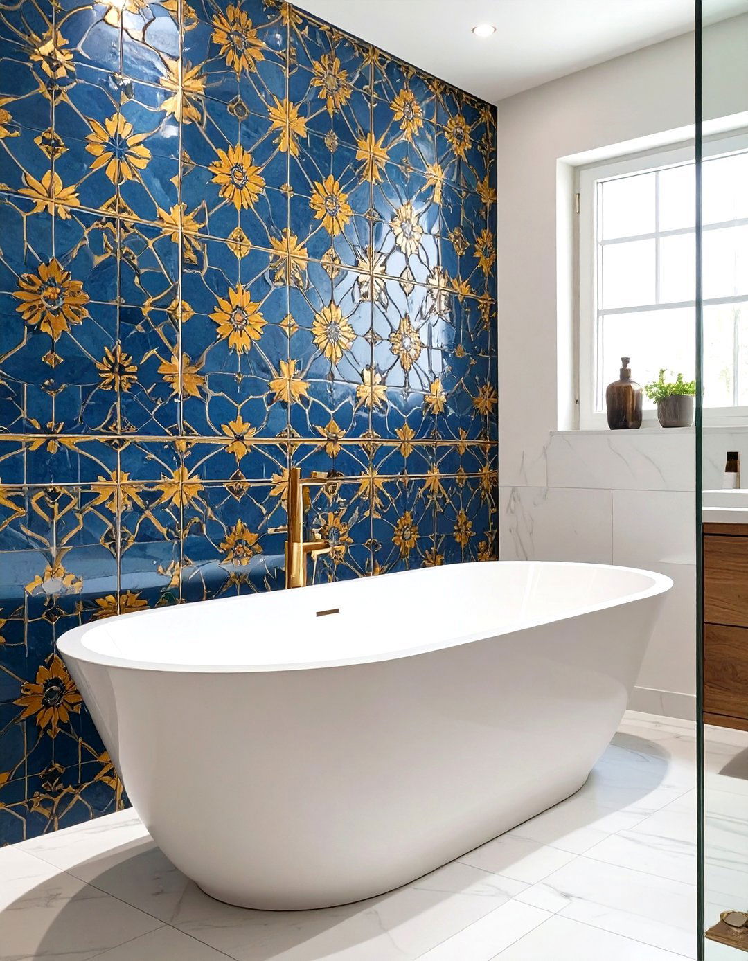 Alcove Tub with a Frameless Glass Screen - 30 tub in shower design ideas