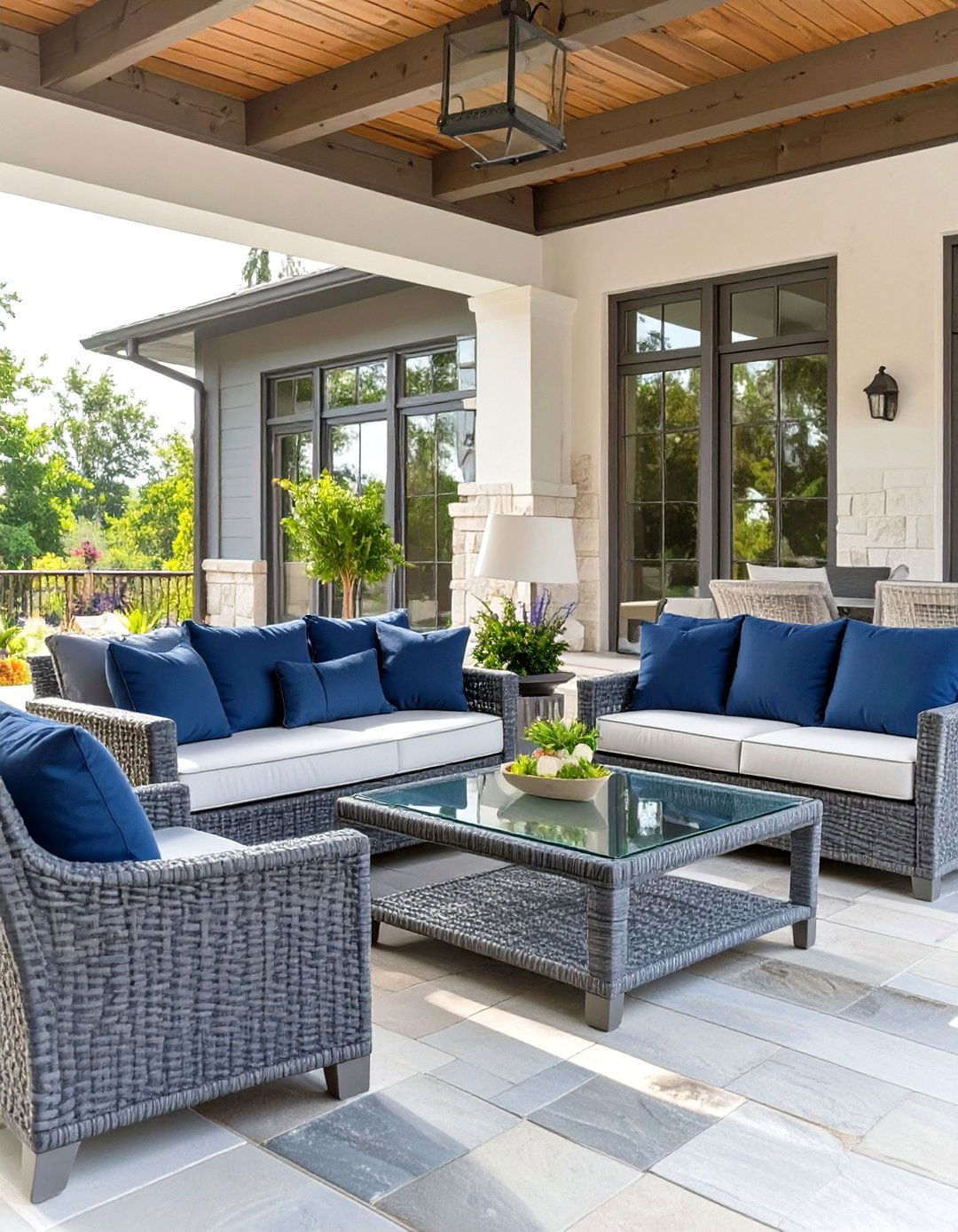 All Weather Wicker Conversation Set - 30 outdoor furniture ideas