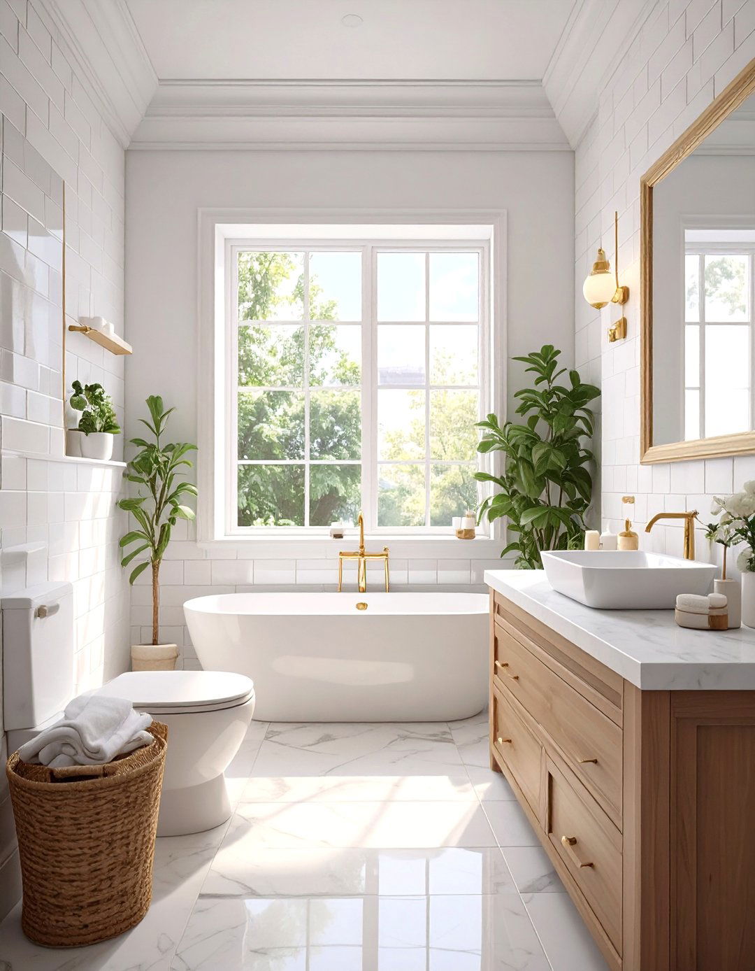 All White Apartment Bathroom Serenity - 30 apartment bathroom ideas