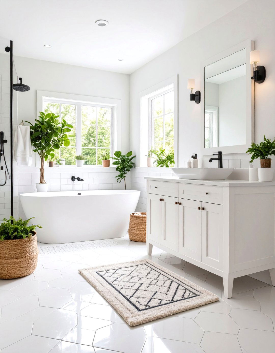 All White Bathroom with Texture - 30 50 small bathroom ideas with shower and toilet
