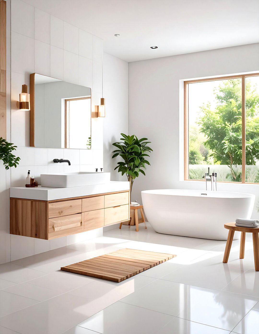All White Minimalist Bathroom - 30 5x8 bathroom remodel ideas