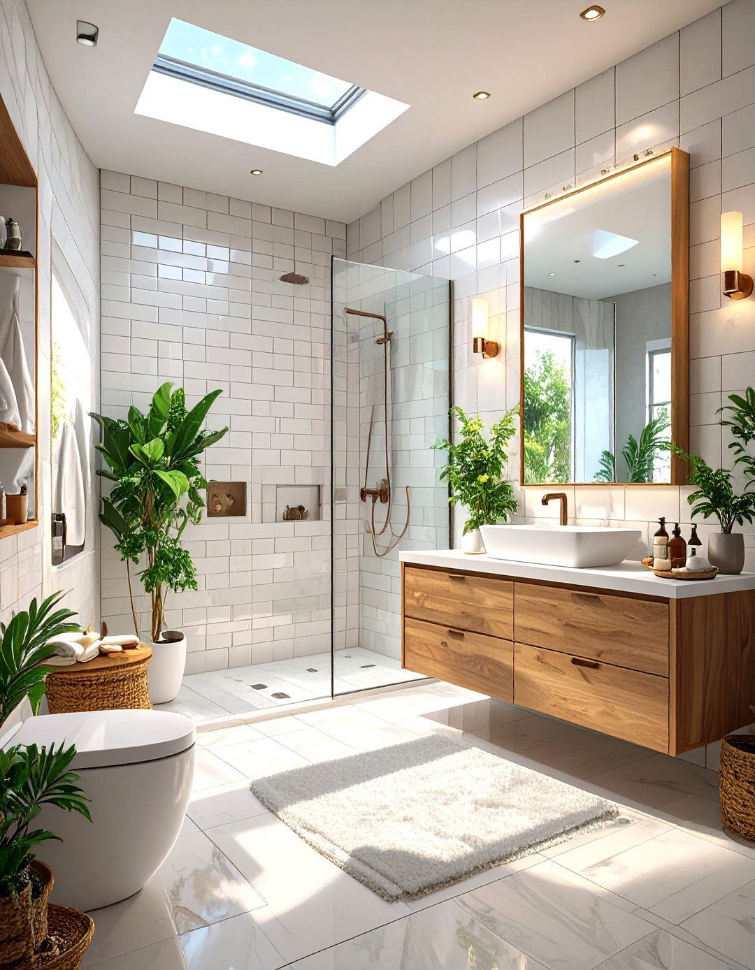 All White Modern Bathroom - 30 mens bathroom ideas