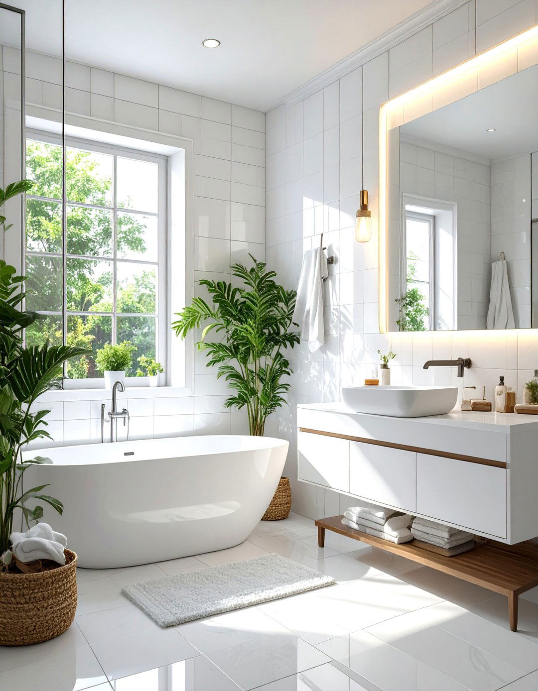 All White Modern Bathroom - 30 bathroom ideas modern