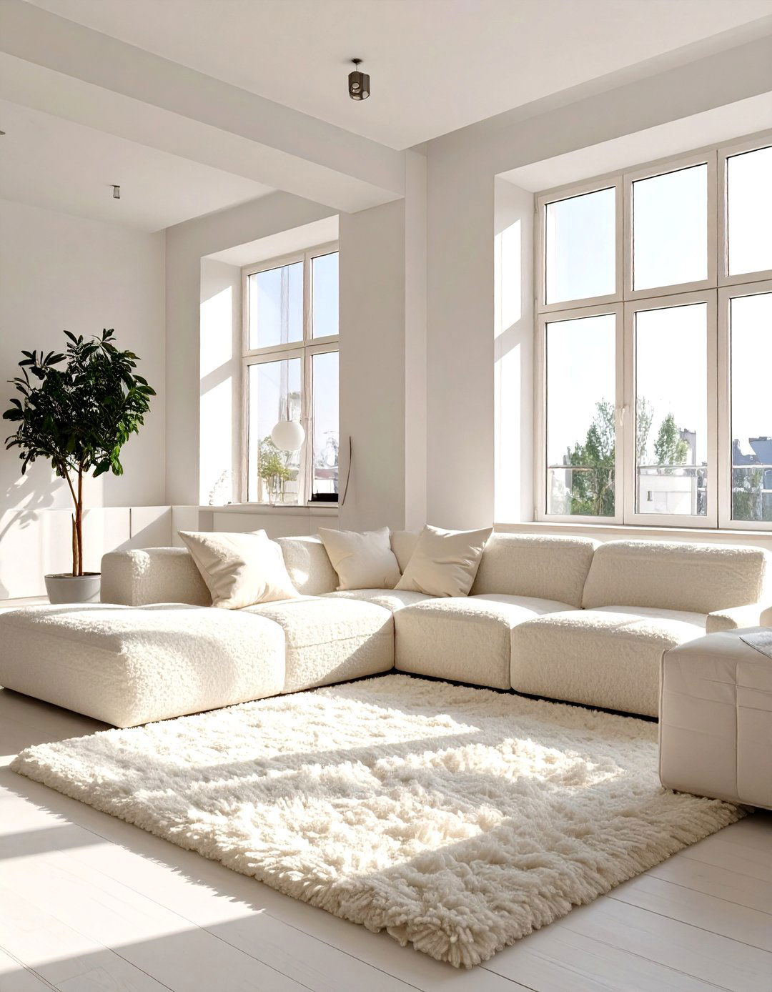 All White Sunken Living Room Design - 30 sunken living room ideas