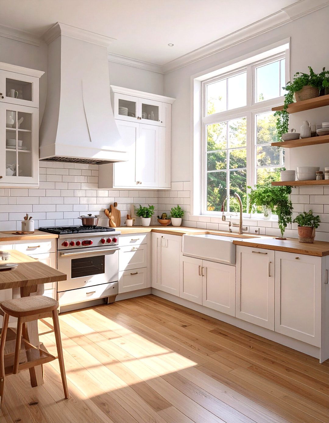 All White U Shaped Kitchen for a Bright Look - 30 u shaped kitchen designs