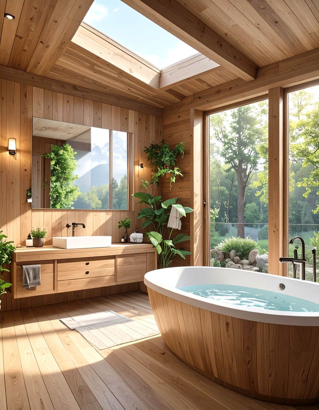 All Wood Master Bathroom Sanctuary - 30 master bathroom designs