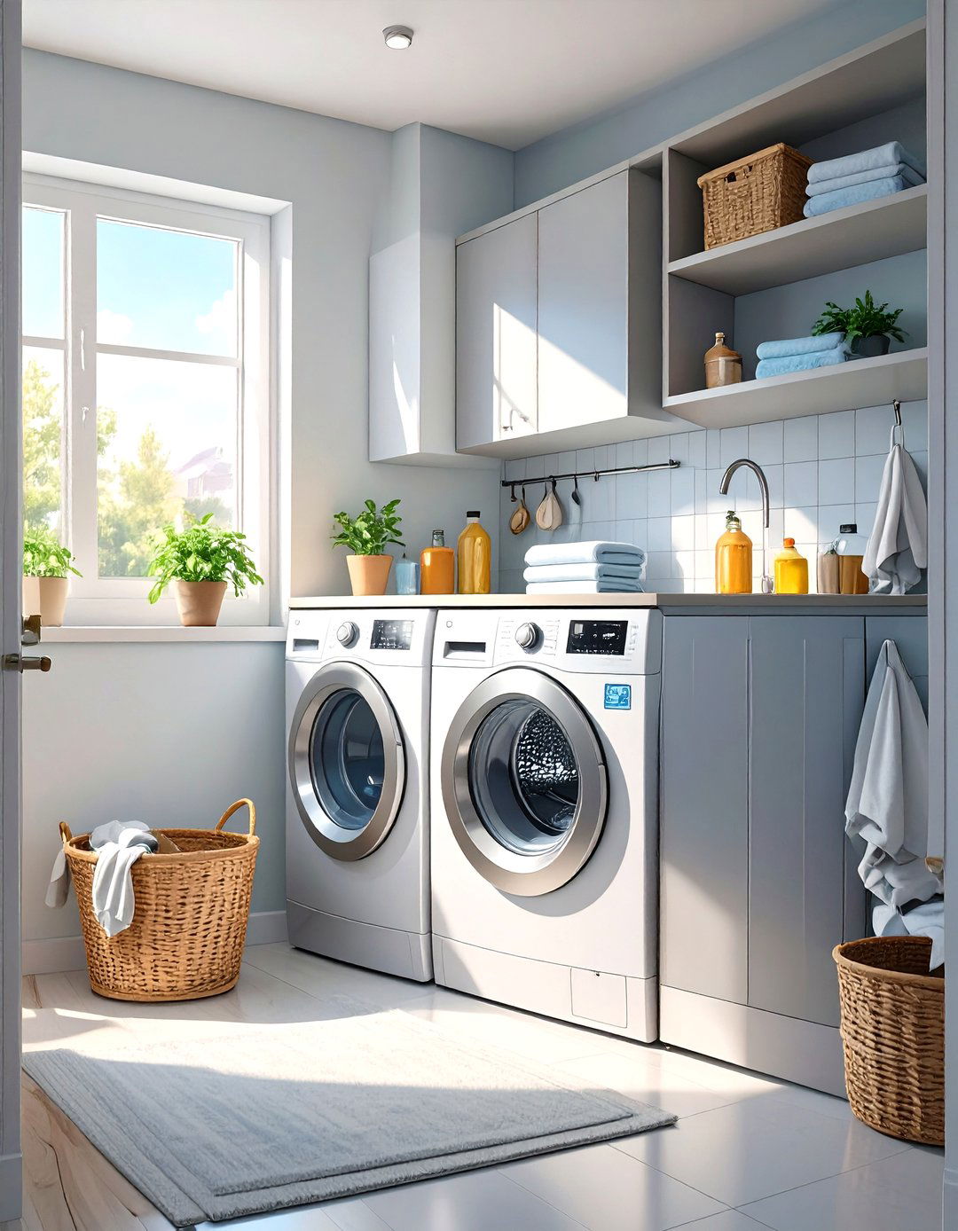 All in One Washer Dryer Combo Unit - 30 tiny laundry room ideas