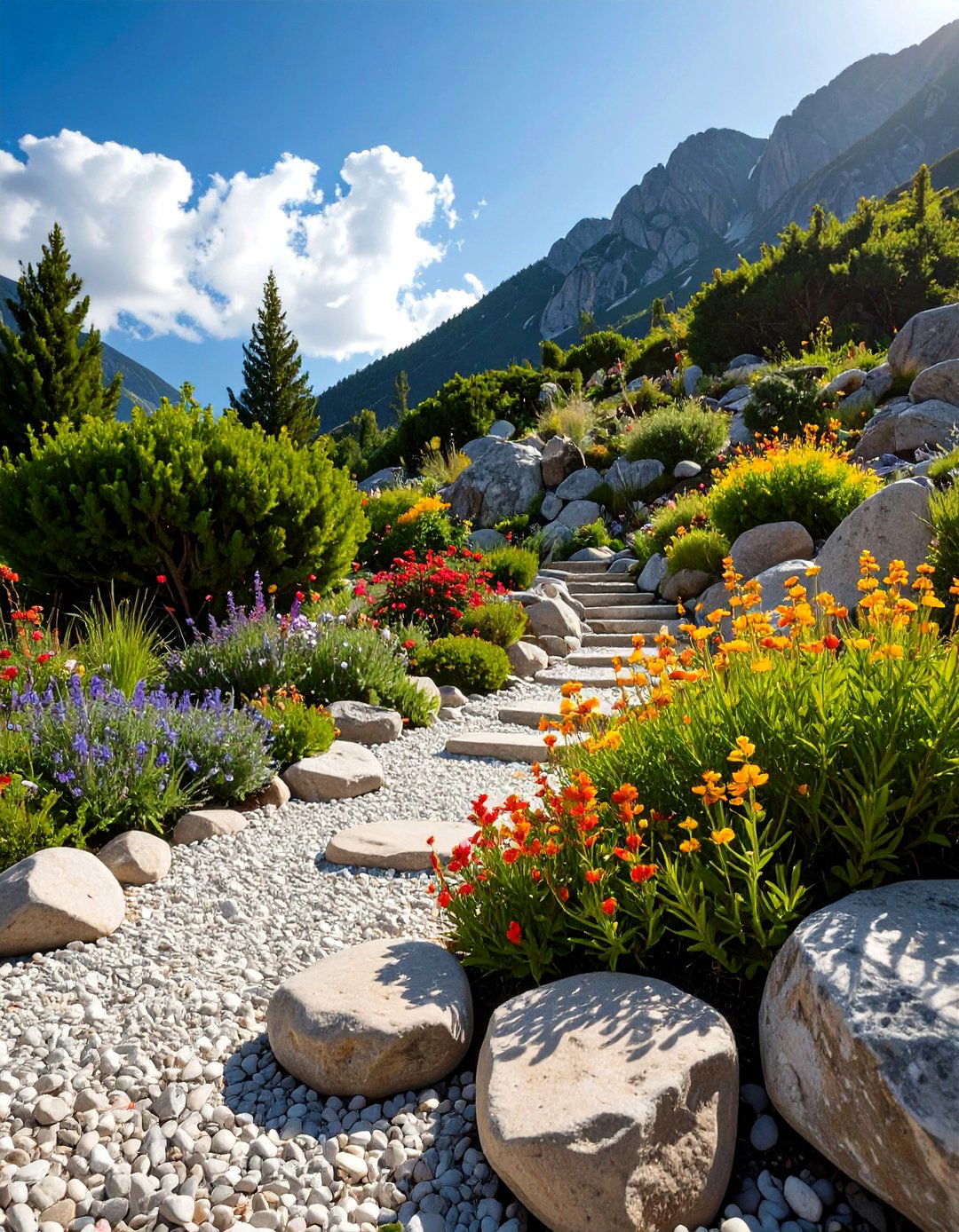 Alpine Rockery Gravel Garden - 30 gravel garden ideas