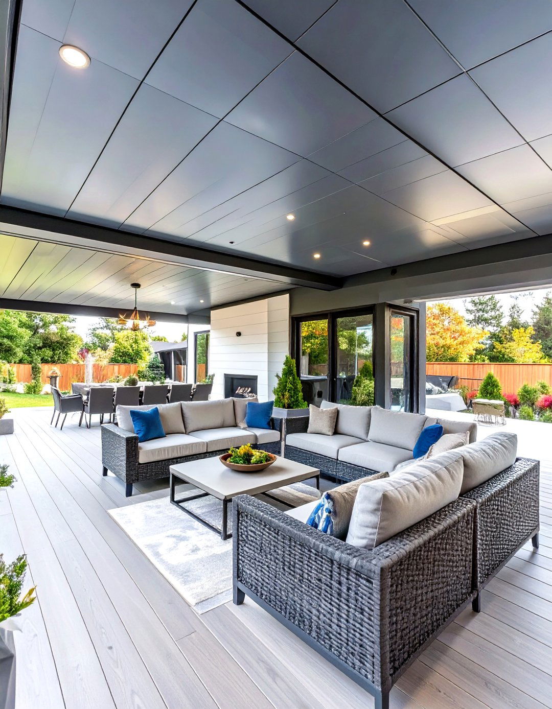 Aluminum Under Deck Ceiling Panels - 30 waterproof under deck ceiling ideas